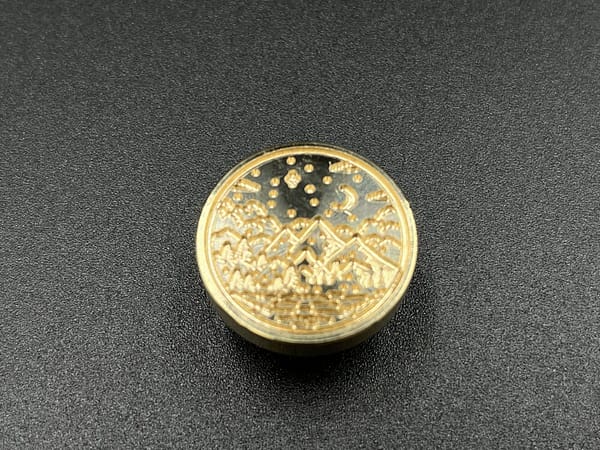 シーリングスタンプ ヘッド 【三日月と山河の夜景】 - 画像 (3)