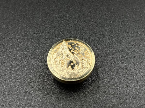 シーリングスタンプ ヘッド 【三日月と山頂の静寂】 - 画像 (3)